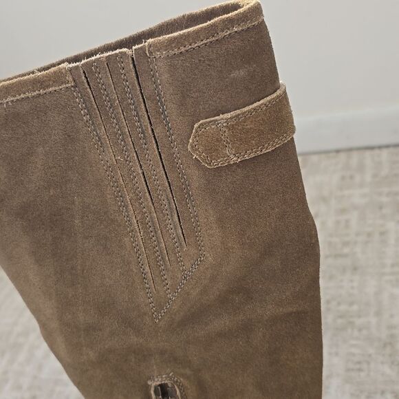 Garnet Hill | Suede Leather Tall Riding Boots - Picture 6 of 11